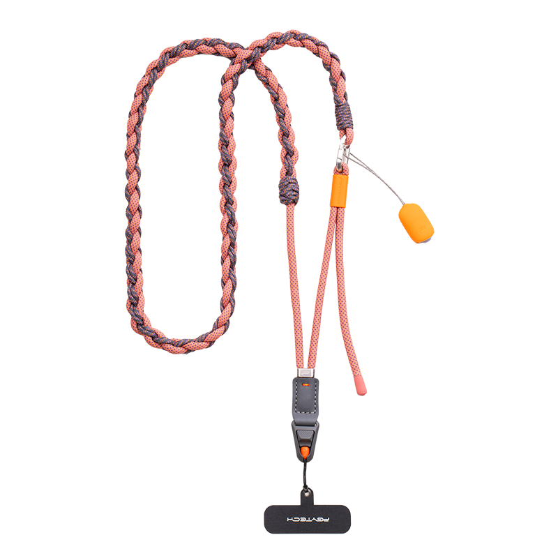 PGYTECH Phone Lanyard, Dandelion Phone Photography Strap, LinkGo Phone Shoulder Strap, Anti-Loss Cord, Neck Strap, Adjustable IPhone 17 Phone Charm Braided Rope Style, Coral Pink