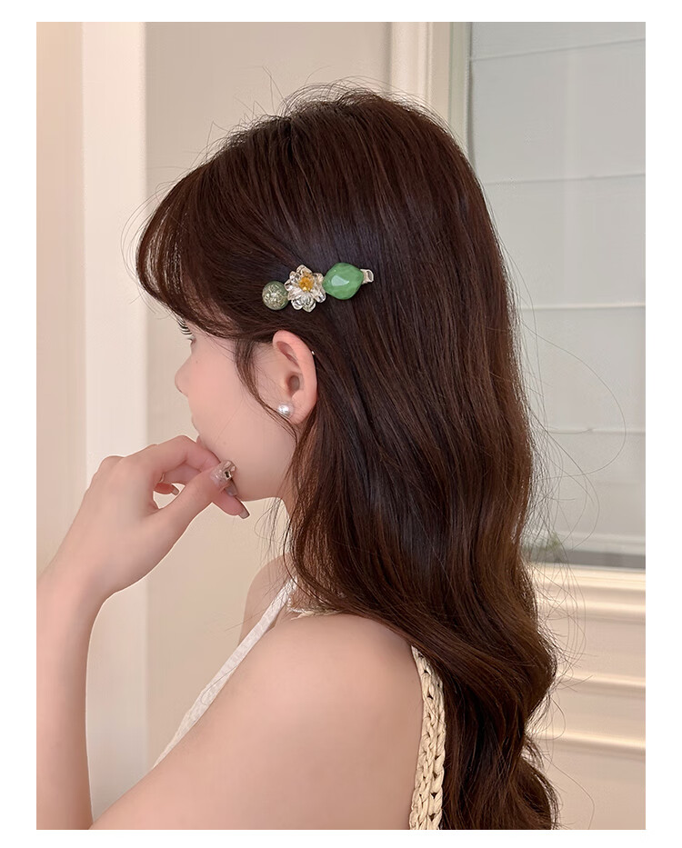 CHIMERA Handmade Daisy Side Bang Hair Clip Fragmented Hairpin Fresh Hair Accessory Hairpin for Women Valentine's Day Gift 6