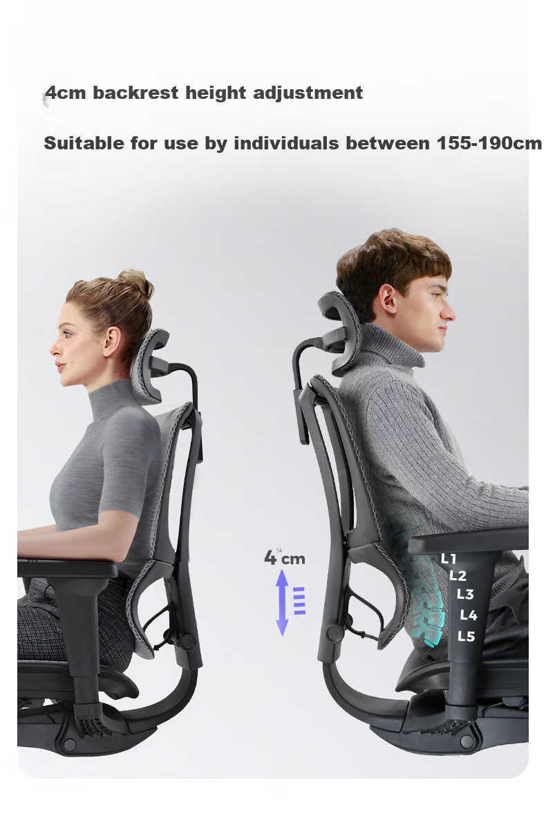 Ergonor Baoying Ergonomic Chair, Computer Chair, Comfortable Office Chair, Gaming Chair, Silver White (Cloud Cushion) 14