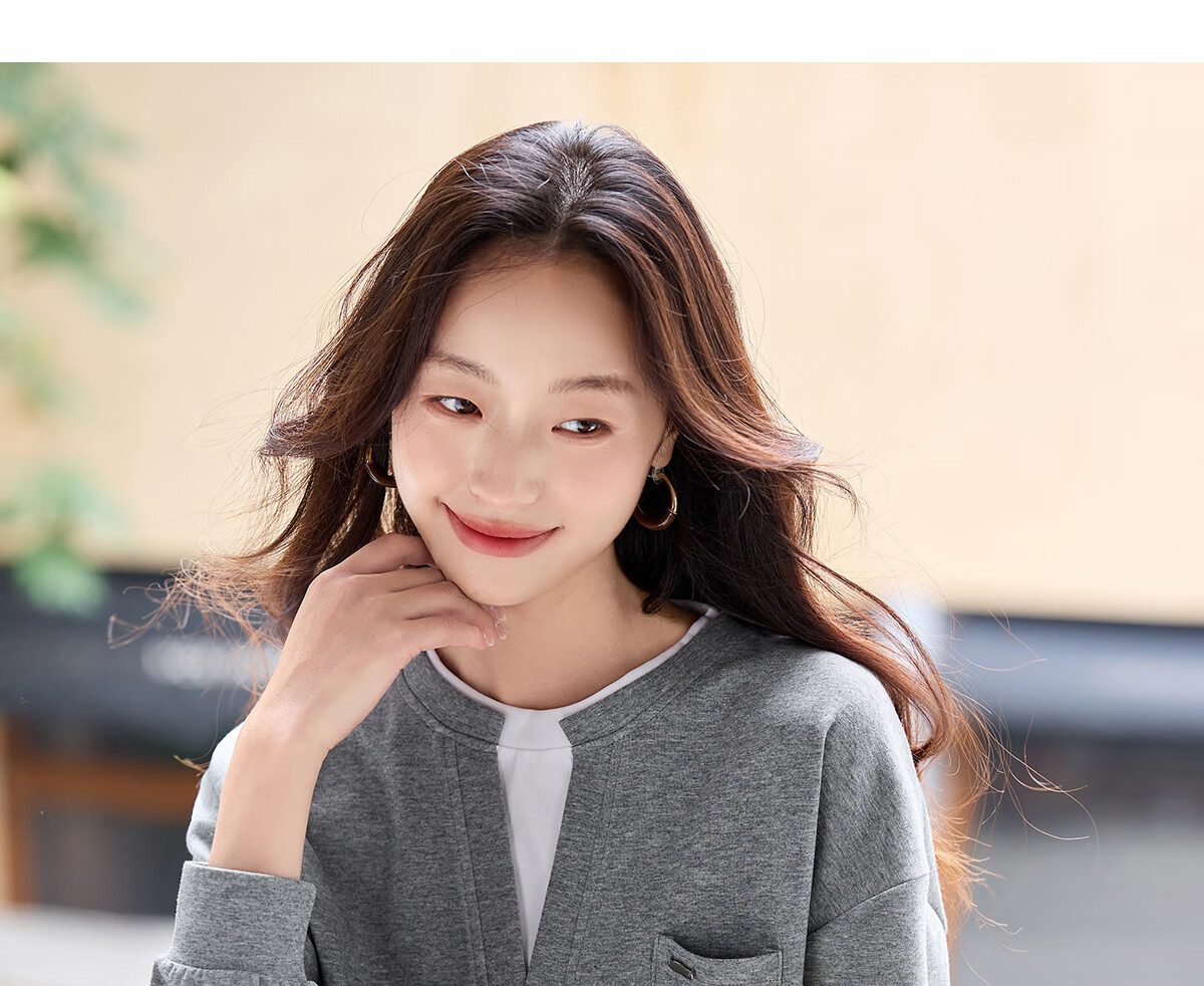 PinCai Women's Casual V-Neck Fake Two-Piece Loose Slim Layered Sweatshirt P53W050 32