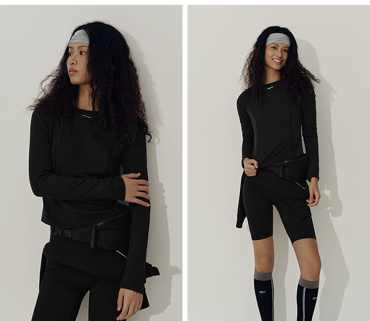 Semir Women's Long-Sleeve T-Shirt, Autumn Short Style, Moisture-Wicking And Quick-Drying, Sports Cycling Top, 102525101001 3