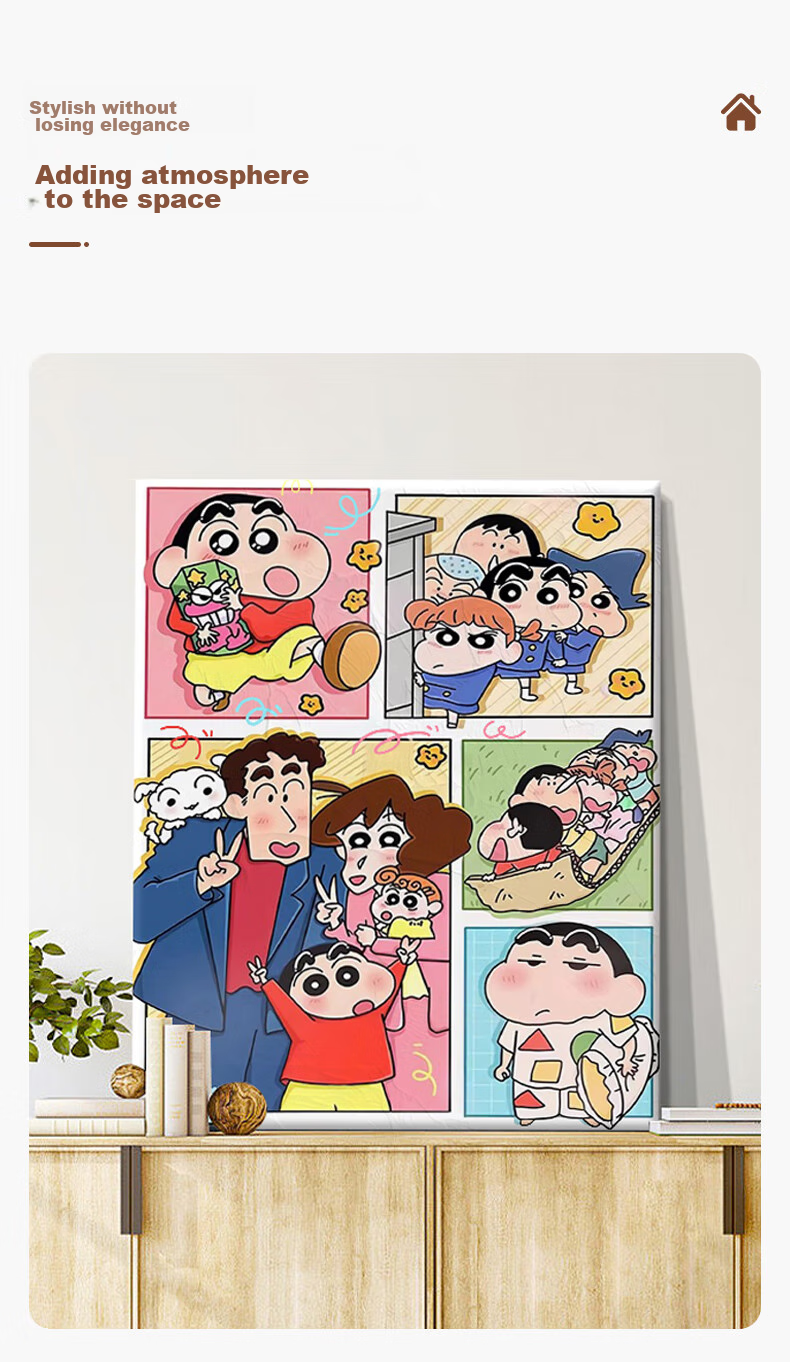 Long Time No See DIY Digital Paint-by-Numbers Children's Painting Gift Handmade Coloring Acrylic Sanrio Cartoon Anime Decorative Painting 10