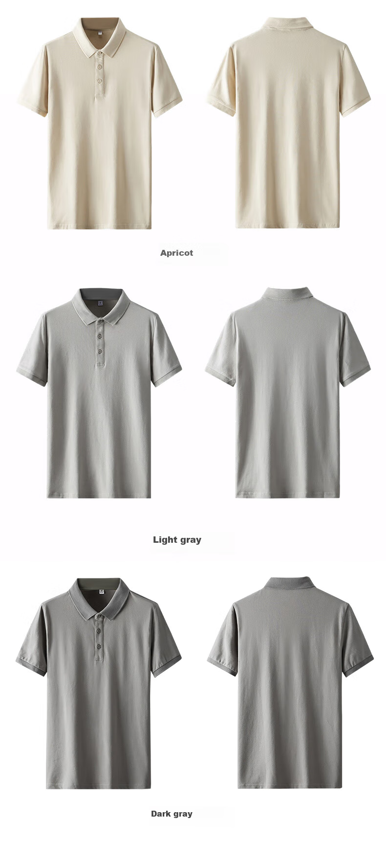 Jeanswest POLO Shirt for Men, Short Sleeve, Summer 2025, Pure Cotton, Trendy Casual Versatile Top, Black, 4XL 8