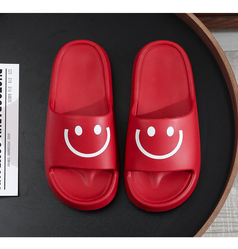 GUOLUOFEI Men's Summer Slippers Outdoor Indoor Home Bathroom Non-Slip Couple Slippers Women's Red Size 40-41 13
