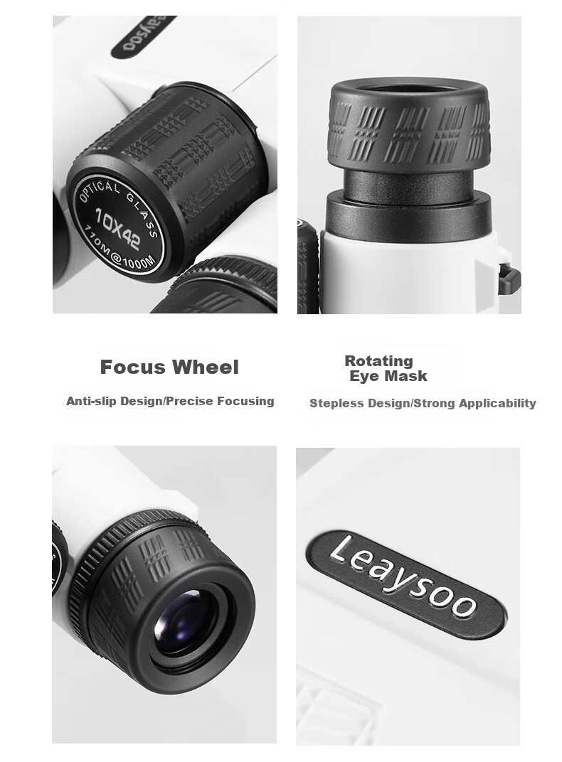 Leaysoo Snow Owl 10X42 Adult High-Definition High-Magnification Outdoor Binoculars for Concert Viewing, Professional Observation, And Smartphone Use 15