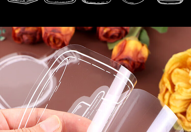 E-Mugu Transparent Dried Flower Bookmarks 20 Sheets Birthday Gift DIY Craft Kit Specimens PVC Laminated Plant Leaves Pressed Petals Glass Wood Frame Tools Hand-Painted 6