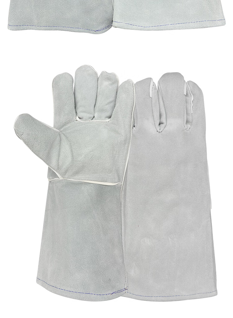 Huadun Welder Gloves Labor Protection Electric Welding Gloves Heat Resistant Insulated Cowhide Welding Gloves Soft Leather Short Work Gloves Durable Driver Gloves 14-Inch Cowhide Gloves One Size 1