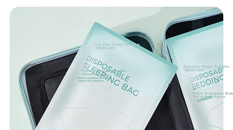 Shuixingjiafang Sleeping Bag for Sleeper Hotel Travel Business Trip, Anti-Dirty, Stain-Resistant, No Duvet Needed, Easy to Carry, Antibacterial Sleeping Bag for Single Person 160x220cm 2