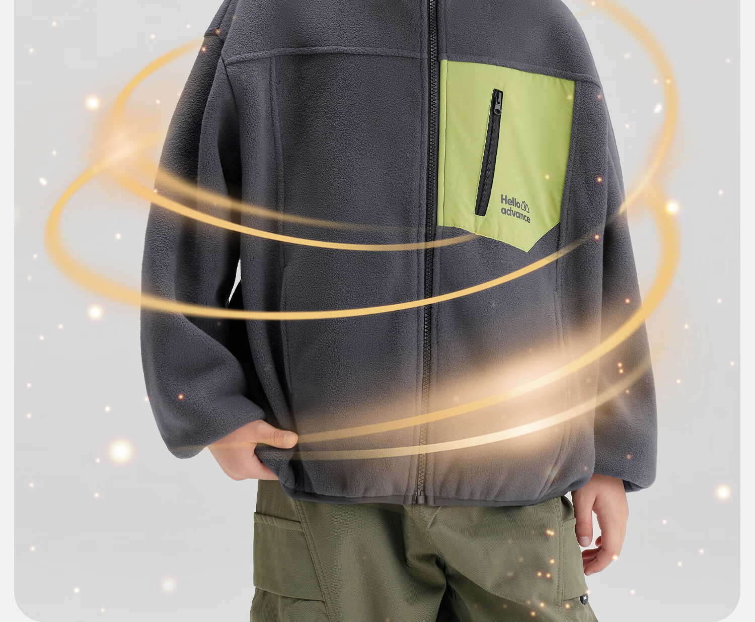 Zuoxi Boys' Fleece Jacket, 2026 New Spring Outerwear, Children's Heat-Resistant Anti-Static Fleece Coat, Blue, Size 150 4