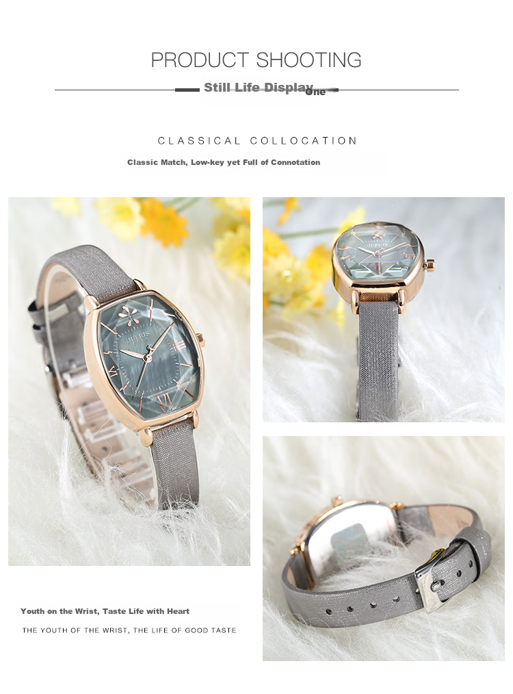 Julius Watch for Women, Barrel-Shaped Vintage Elegant Versatile Quartz Waterproof Fashionable Student Ladies' Watch, Coffee Color JA-703D 14
