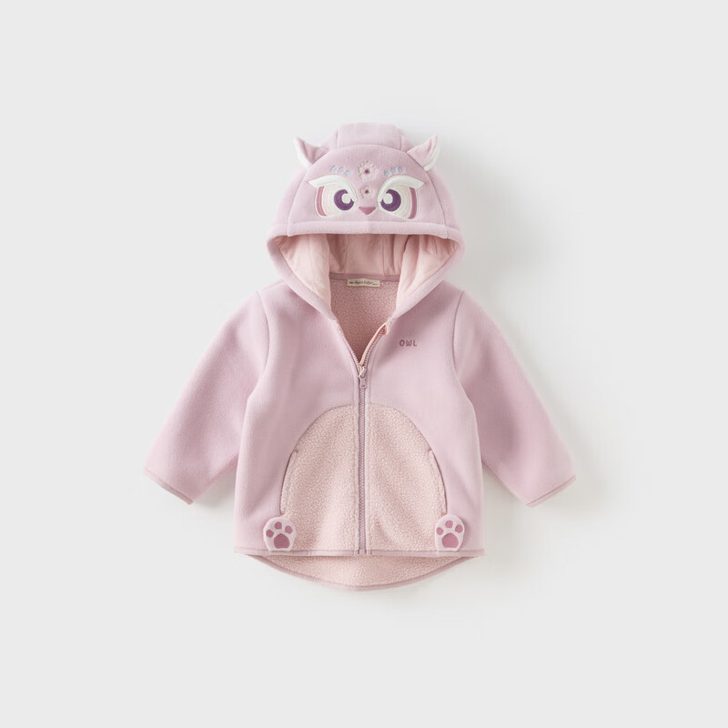 DAVE & BELLA Kids Fleece Jacket Boys Girls Autumn Thickened Outerwear Baby Infant Fall Clothes