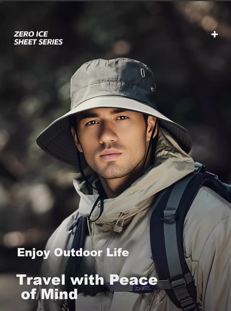 Huili Sun Protection Hat for Men And Women, Quick-Drying Summer Visor Cap, Outdoor Cycling Hiking Hat, Casual UV-Resistant Fisherman Hat, Trendy 9