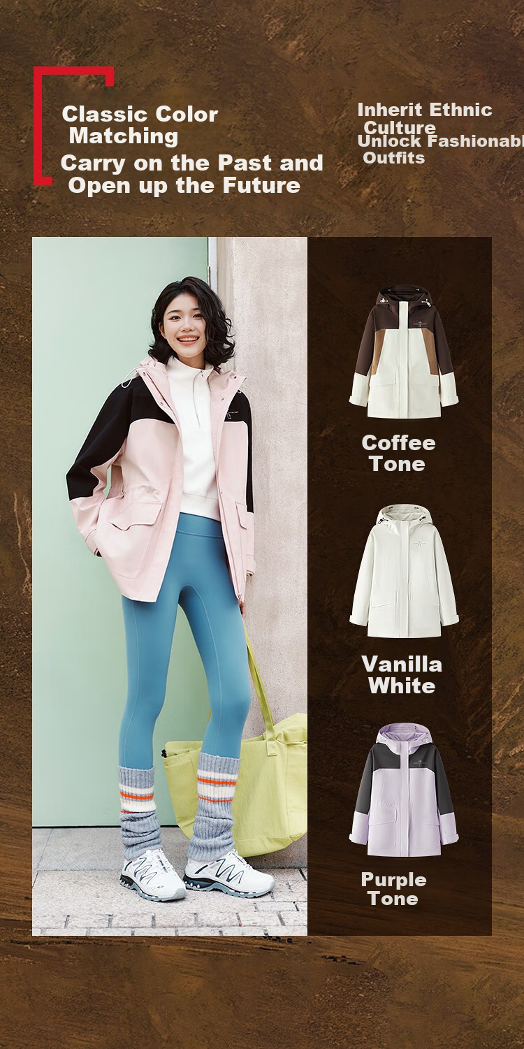 Semir Urban Protective Clothing | China National Geographic Series Women's Spring Jacket, Triple Protection Windproof Coat 101125108017 3