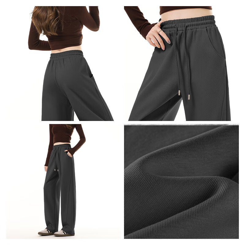 MJ STYLE Narrow Fit Banana Pants for Women 2026 Spring Autumn High Waist Drawstring Petite Loose Casual Straight Wide Leg Sports Sweatpants