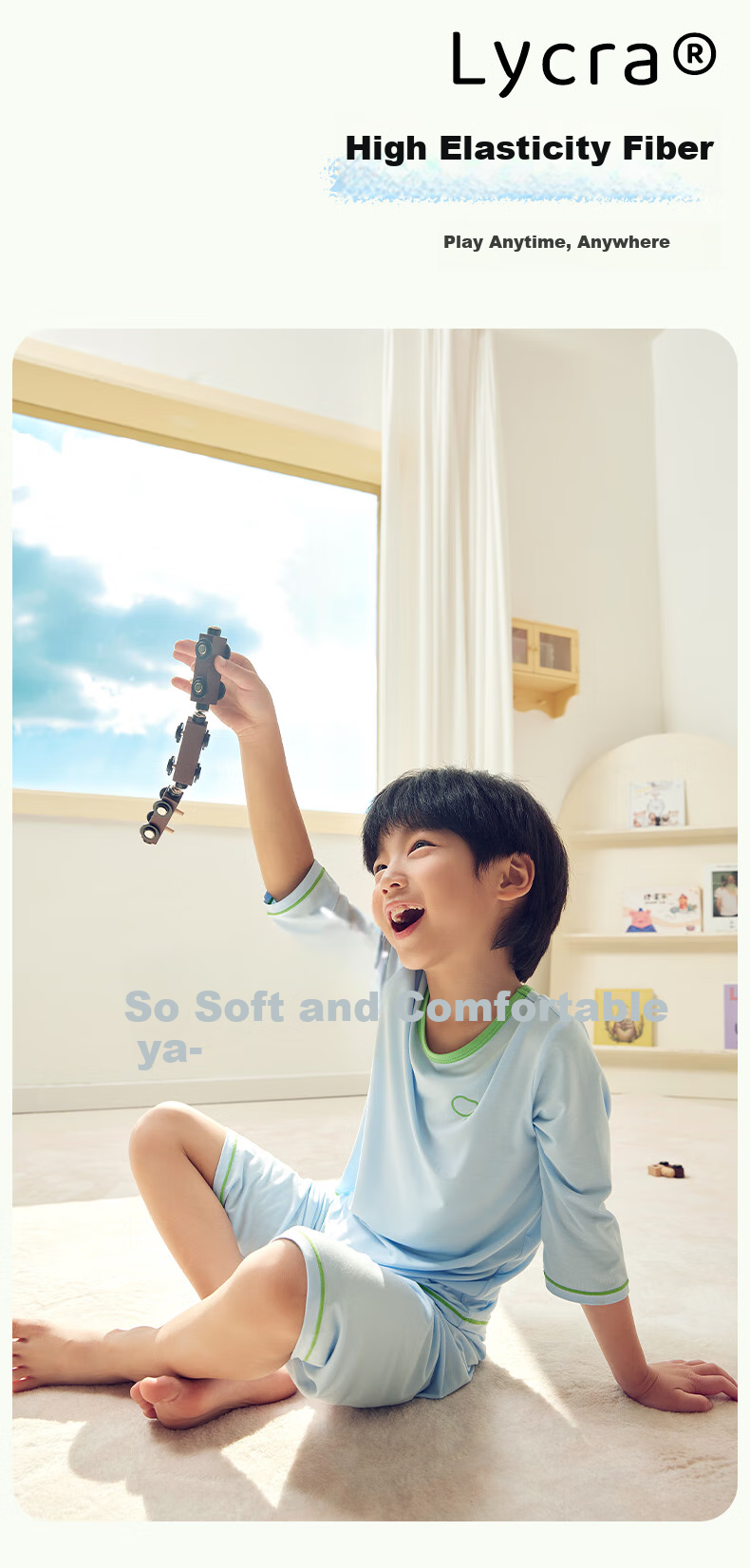 Xiaofanshupotatokids Children's Pajamas, Boys And Girls Home Wear Set, Spring And Summer Sweat-Wicking Breathable, for Older Childre 5