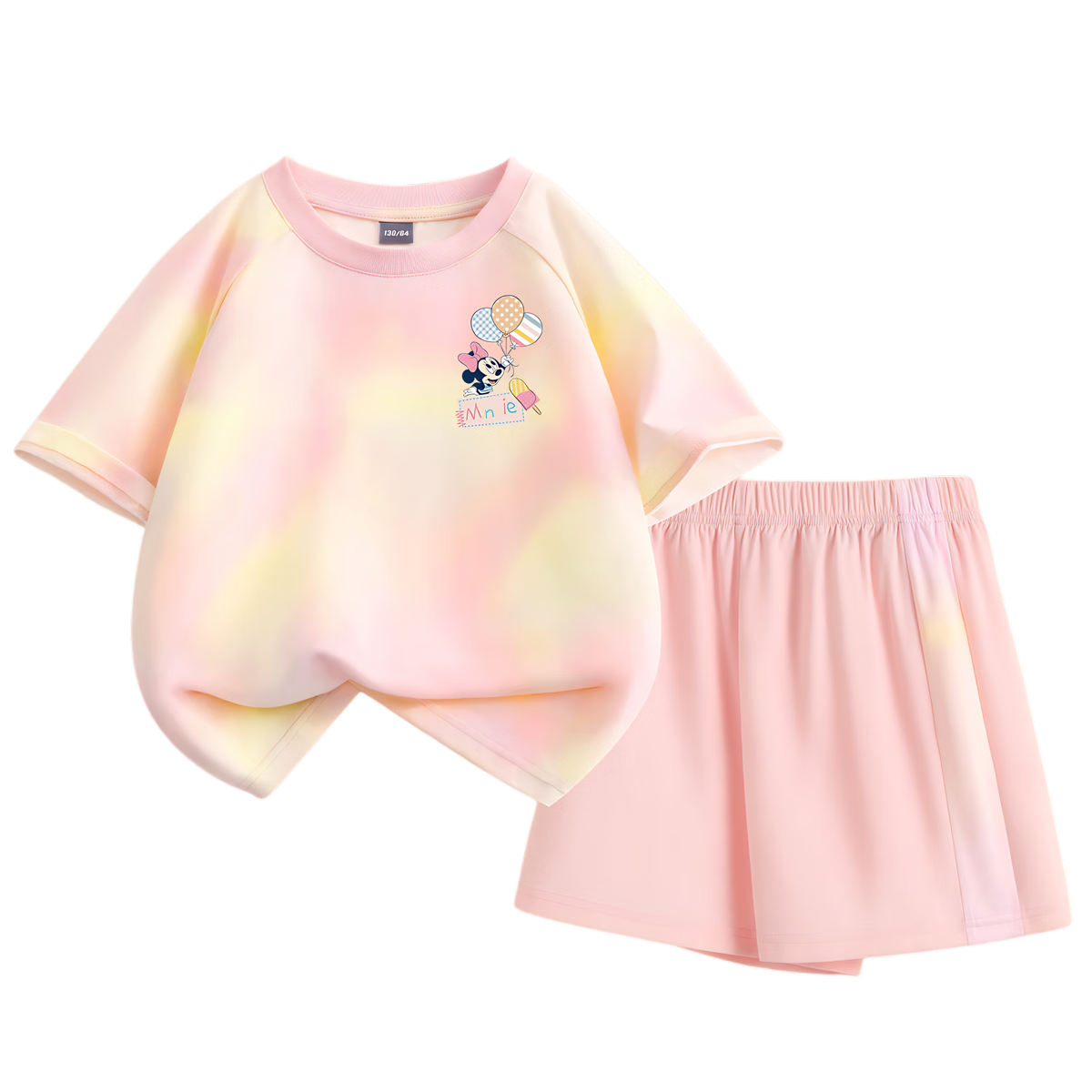 Disney Children's Sportswear Set, 2025 Summer New Style, Breathable And Skin-Friendly, Boys' Quick-Dry Short-Sleeve Fashionable Colorful Girls' Clothing
