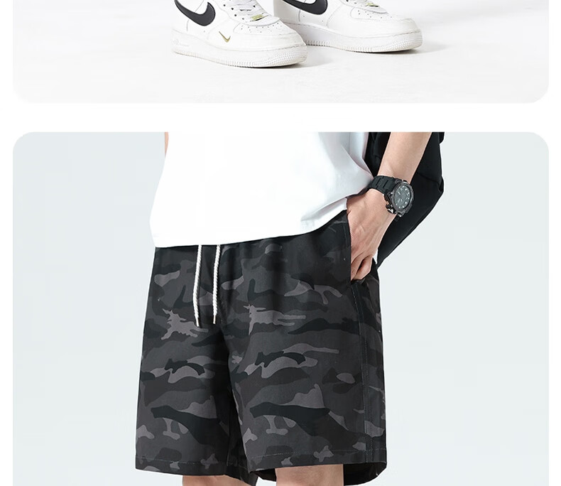 LangSha Men's Summer Breathable Lightweight Loose Casual Outdoor Quick-Dry Running Fitness Ice Silk Shorts 23