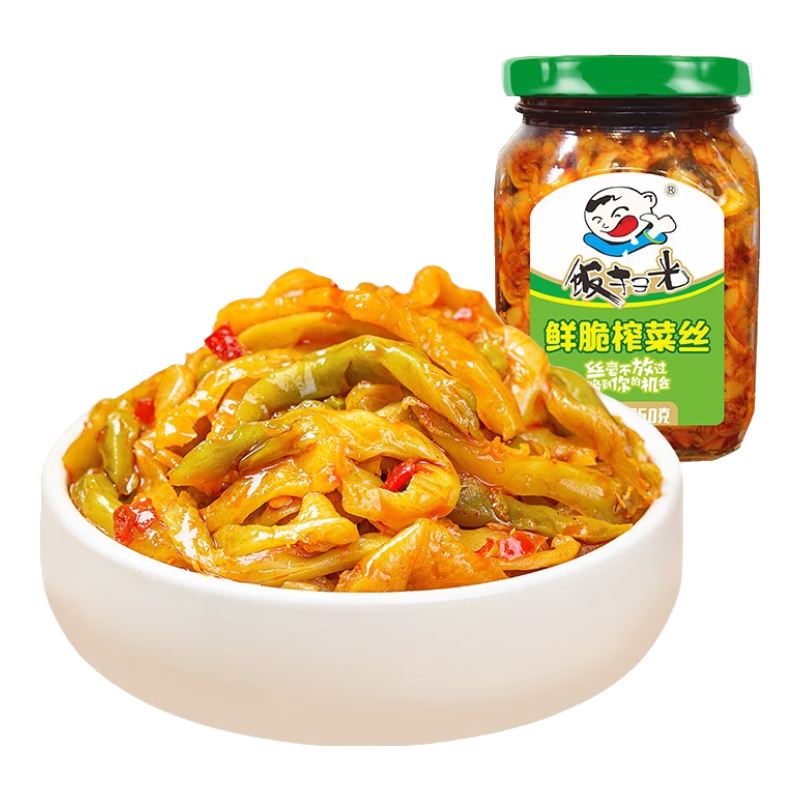 饭扫光榨菜 鲜脆榨菜丝352g 下饭菜 香辣咸菜泡菜 拌饭拌面调味料