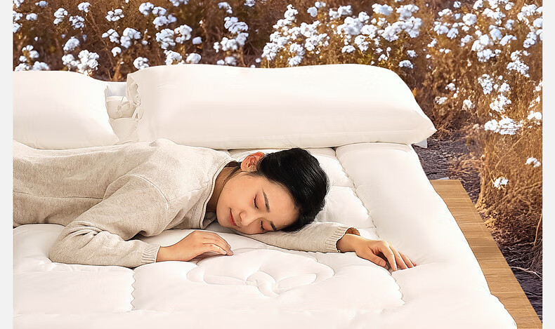 Shuixingjiafang Xinjiang Cotton Mattress, Class A Bedding, Student Dormitory Cotton Pad, Single Bed Mattress, 90×195×6cm 8