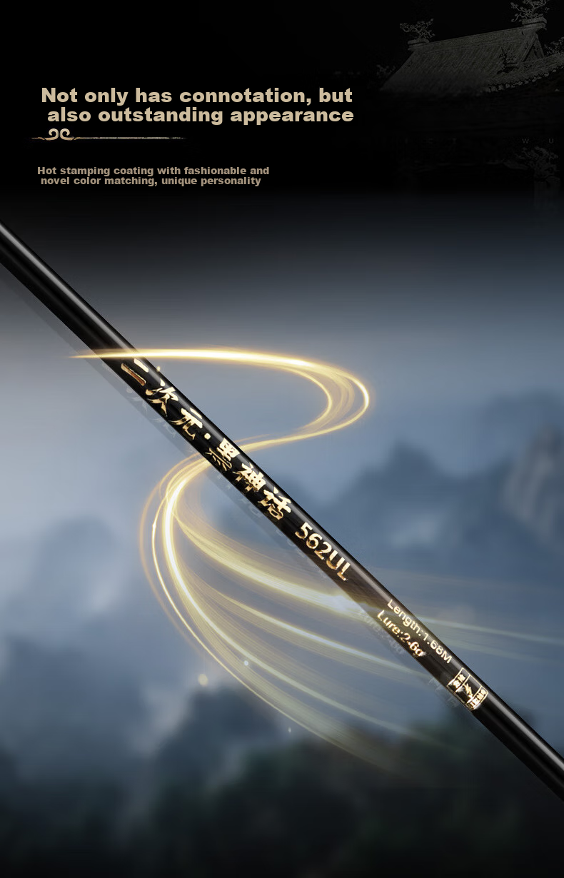 Erciyuan Lure Rod, Micro Lure Fishing Rod, UL Soft Action Solid Tip Fishing Rod, 1.68 Meters with Pistol Grip, Left-Handed Set 5
