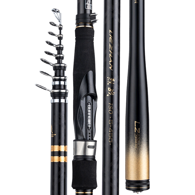 GW 4.2m No.3 Fierce Battle ISO Rock Fishing Rod Ultra-Light Ultra-Hard Large Guide Ring Sliding Float Rod Sea and Freshwater Dual-Use Fishing Rod