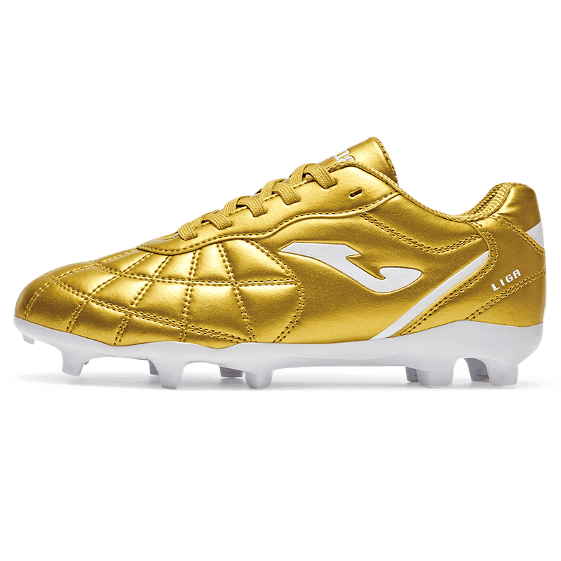 JOMA Kids Soccer Shoes AG Studs 2025 New Youth Student Professional Football Training Shoes Red Gold Size 38