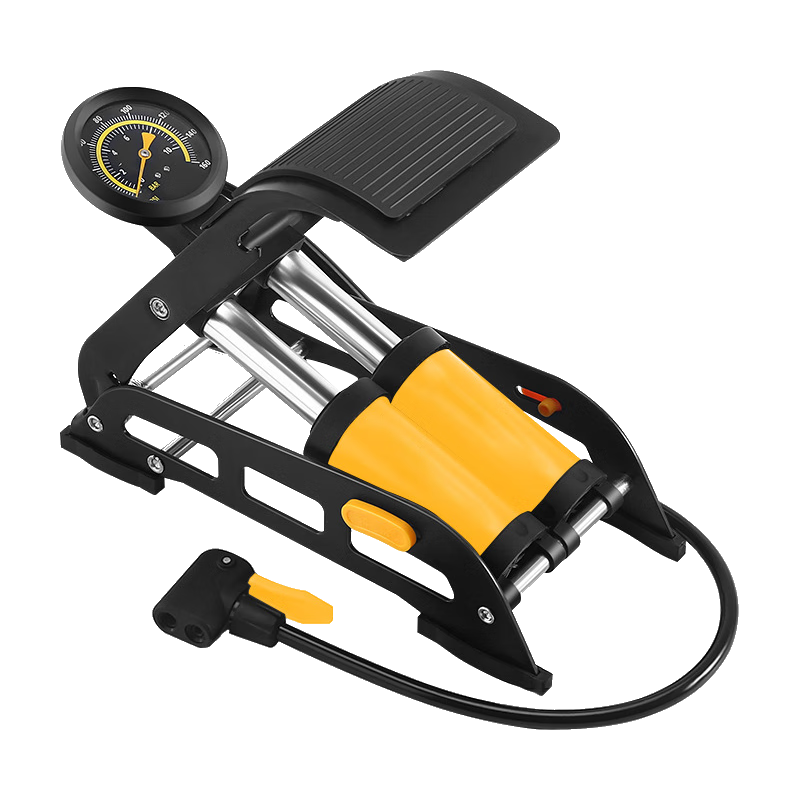 Jiweixi Foot-Operated High-Pressure Air Pump Portable Foot Pedal Inflator for Bicycle, Electric Vehicle, Motorcycle, Car, and Home Use