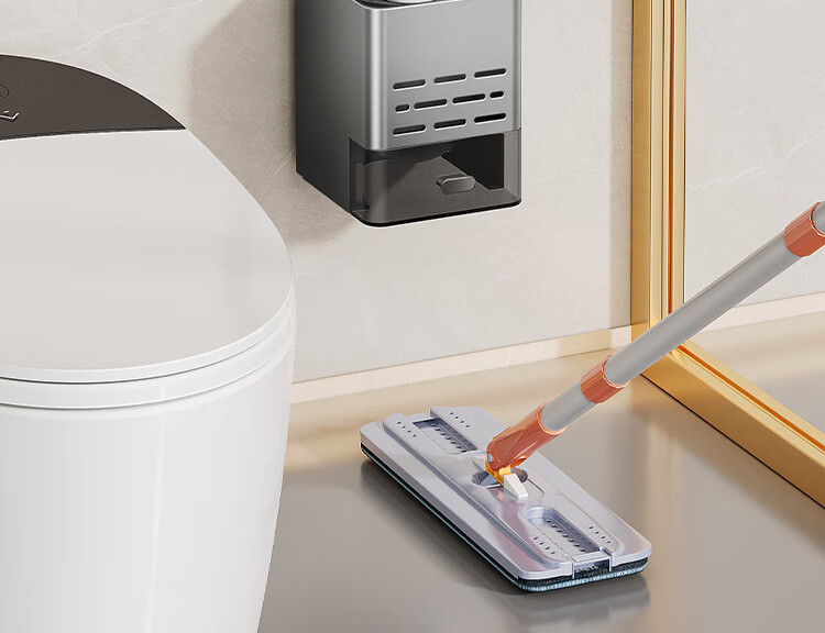 Cobbe Wall-Mounted Toilet Brush with Suction Cup, No-Drill Bathroom Storage Rack, Household Corner-Free Toilet Cleaning Brush 4