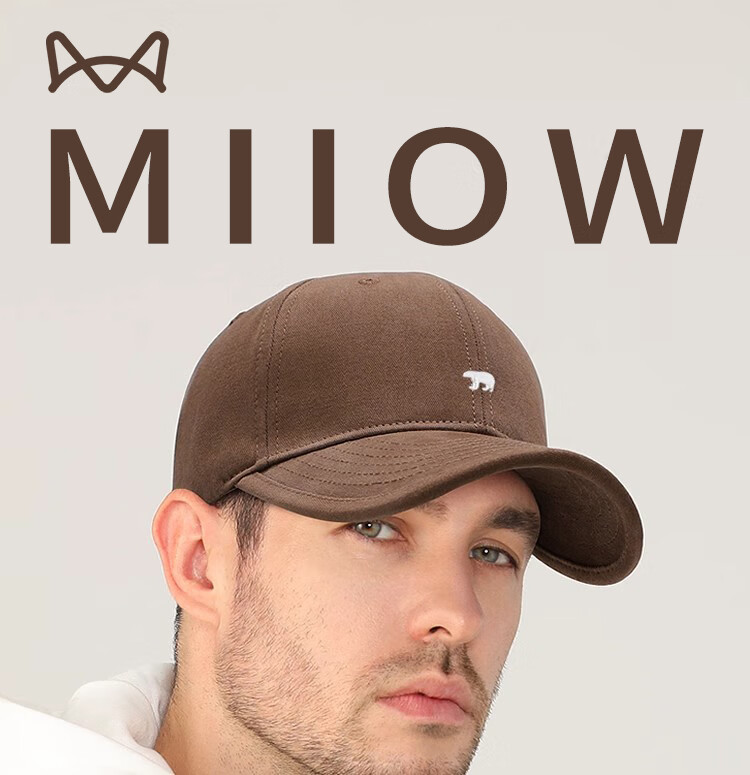Miiow Men's Premium Baseball Cap Large Head Circumference Wide Brim Duckbill Sun Hat Navy Blue 1