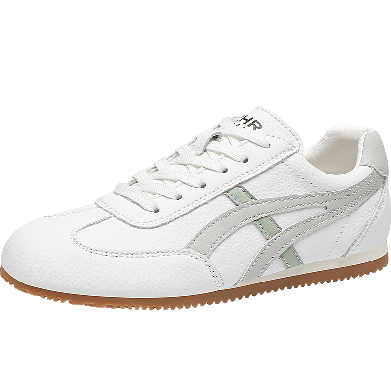 ZHR Dexun Women's Classic Color-Block Shoes, Soft-Soled Sports Commuter Lightweight White Sneakers for Women, BT197, Beige Gray, Size 38