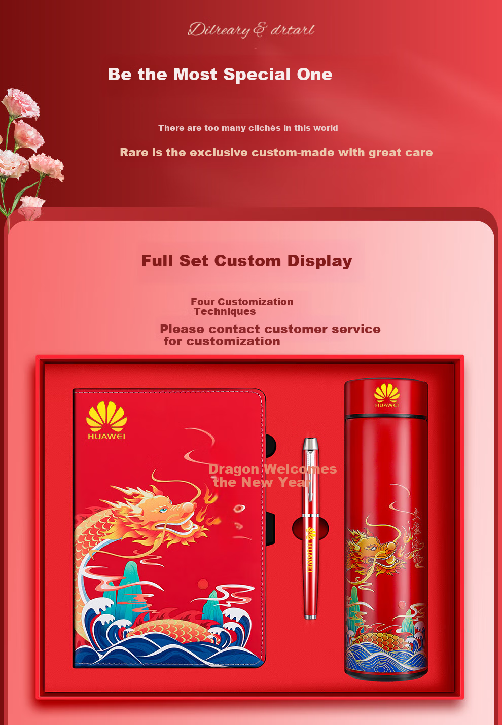 Jiaranheng National Trend Notebook Gift Set, Stationery, Aesthetically Pleasing Journal, High-End Companion Gift, Mid-Autumn Festival Present, Teacher's Gift, Souvenir, Practical And Customizable 1