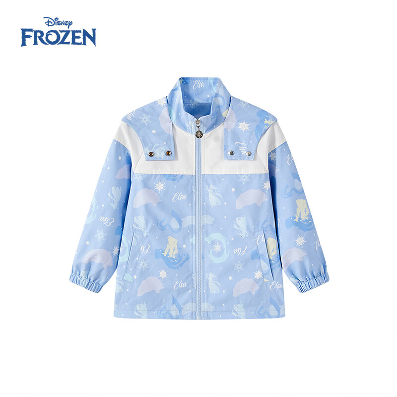 Disney Frozen Elsa Girls' Printed Jacket 2025 Autumn New Kids' Sports Casual Printed Top
