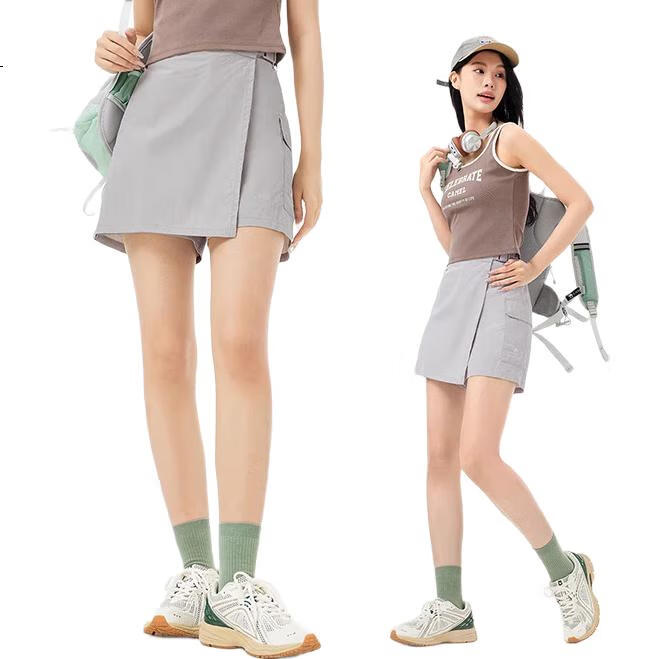 CAMEL Outdoor Quick-Dry Sports Skort for Women, Summer Elastic Ice-Cool Breathable Quick-Dry Skort