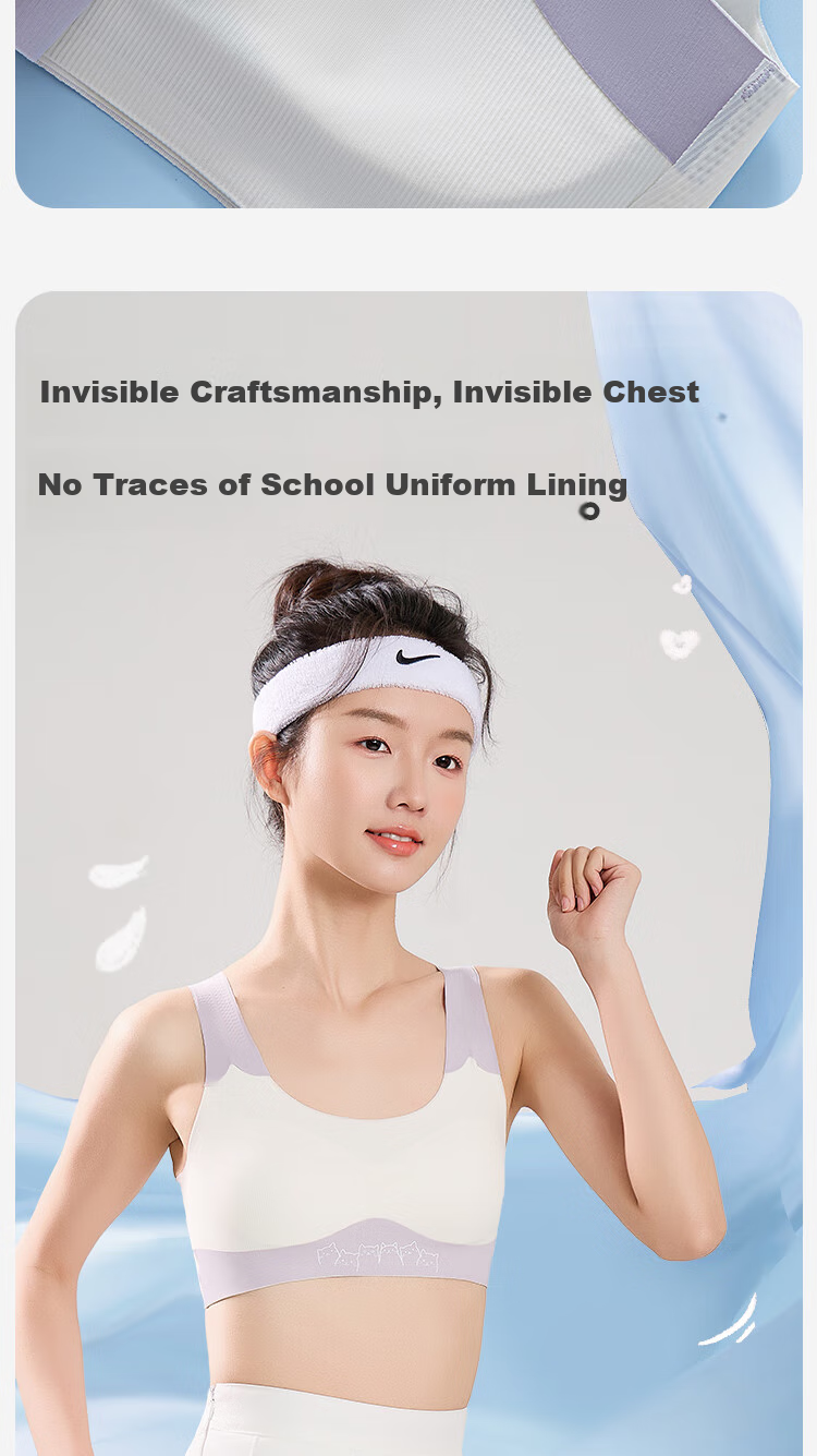 Ordifen 26 New Style [2-Pack] Girls' Bra, Anti-Shock And Anti-Hunching, for Teenage Girls in Puberty, Underwear for Middle School Students, 16 Years Old, 3 Levels 5