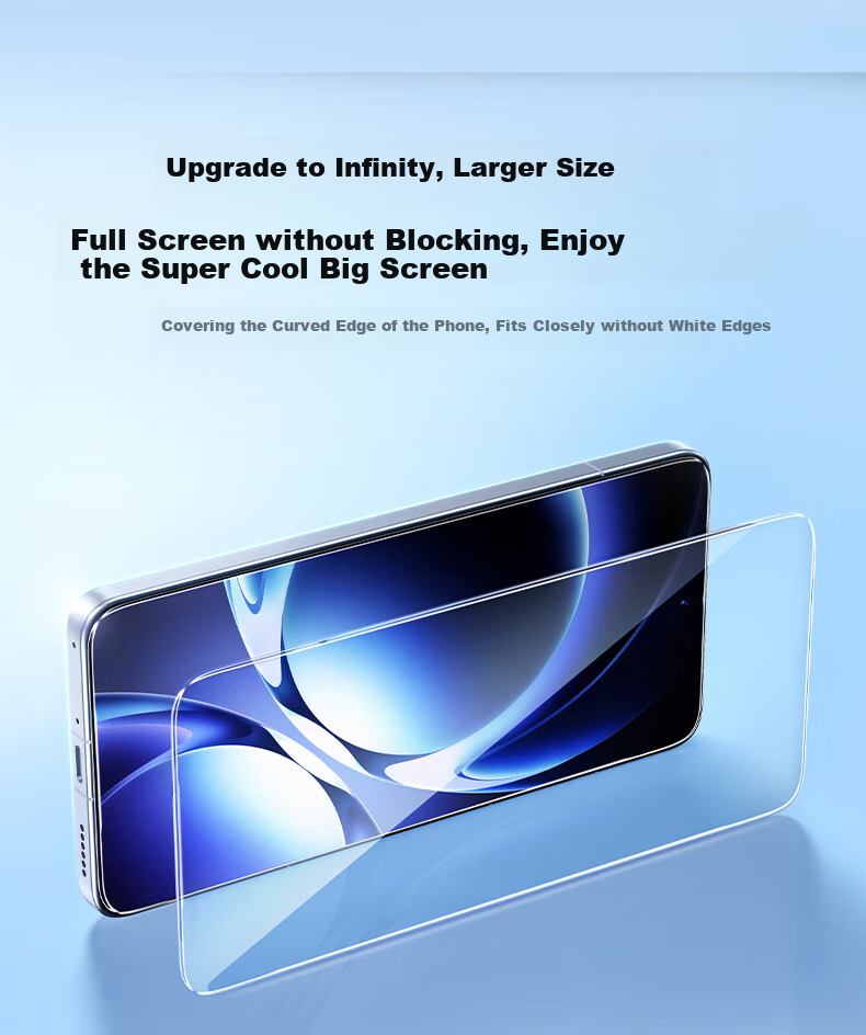 UGREEN [Fingerprint Instant Unlock] Tempered Glass Screen Protector for Redmi K80 Pro Edition, Ultra New Full-Screen Non-Cutting Ultra HD Anti-Shatter Anti-Drop Anti-Fingerprint Phone Film 2