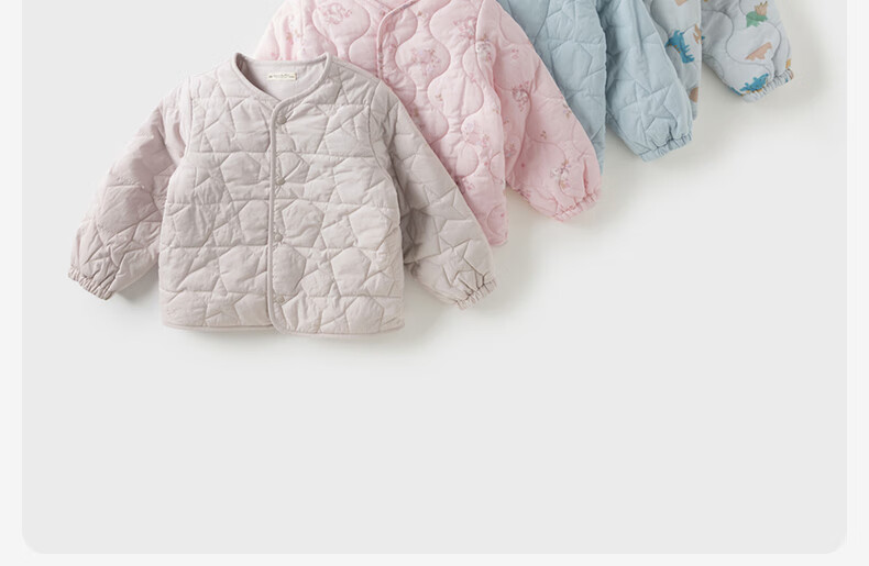 DAVE & BELLA Girls' Cotton Jacket Autumn Winter Boys' Warm Cotton Coat Lightweight Liner Outerwear for Older Kids 1