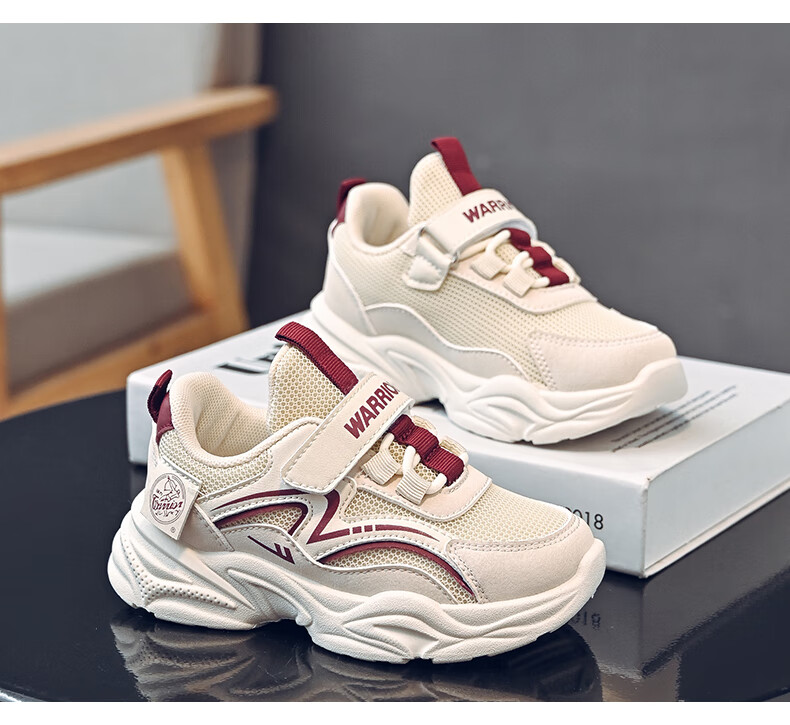 Warrior Girls' Soft Sole Casual Shoes Spring and Autumn White Children's Sports Shoes WZ(CL)-0959 White Size 27 6