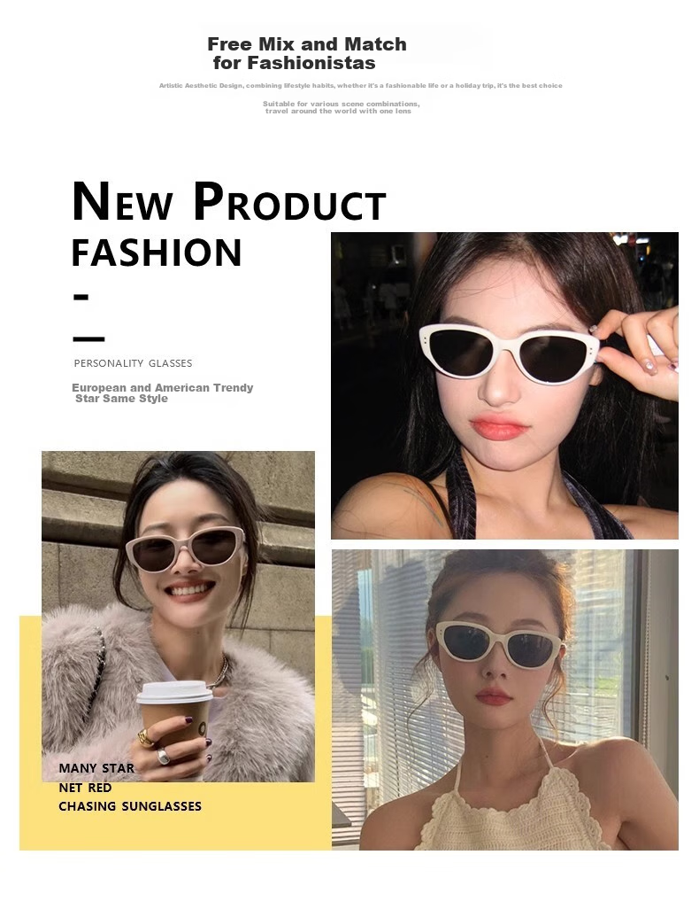 Cuntiandaofu Cat Eye Sunglasses, Vintage White Cat Eye Sunglasses, Sun Protection, UV Protection, Instagram Style, White And Gray Lenses 7