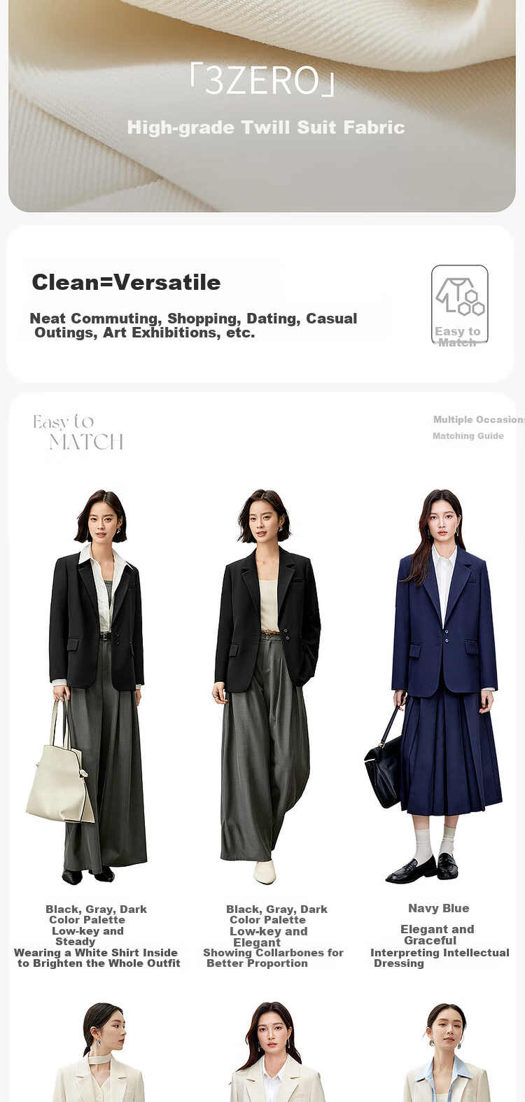 Sentubila Intelligent Women's Blazer, Autumn Season, No-Iron, Casual Loose Fit Jacket, Elegant Top, Dark Gray, Size L 4