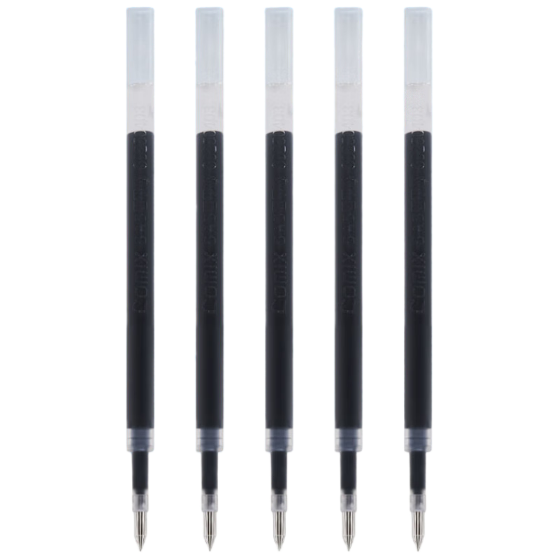 Comix 0.5mm Black Shield Core Bullet Tip Retractable Gel Pen Refills for K35/GP108/EB35/S01 Signature Pens 20pcs EG-5