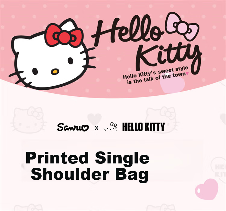Mesuca X Hello Kitty Women's Handbag, Shoulder Crossbody Bag, Chain Gift Box Set, Birthday Gift for Girls 34