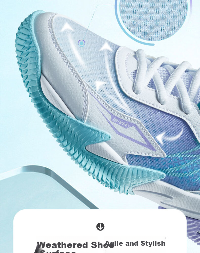 361° Hanjiang | Children's Basketball Shoes, Summer Practical Training, Youth Hard Court Wear-Resistant Basketball Shoes, Blue, Size 41 8