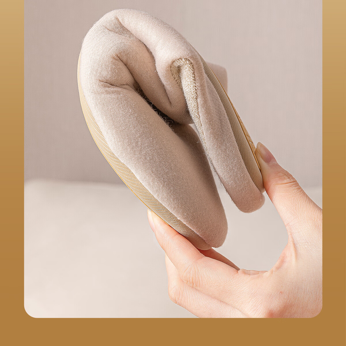 TZLDN Non-Slip Slippers for Elderly Men, Indoor Home Use, Cotton Linen Fabric, Maternity Couples, Quiet Cotton Slippers for Me 9