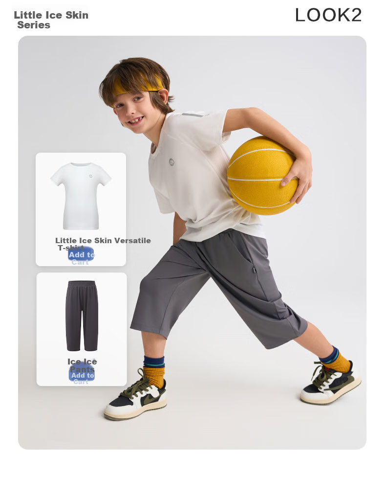 Aimer Kids Cool Sun Protection Class A High-Elastic Sports Pants for Boys And Girls, Wide-Leg Straight Trousers - Dawn Purple 140 13