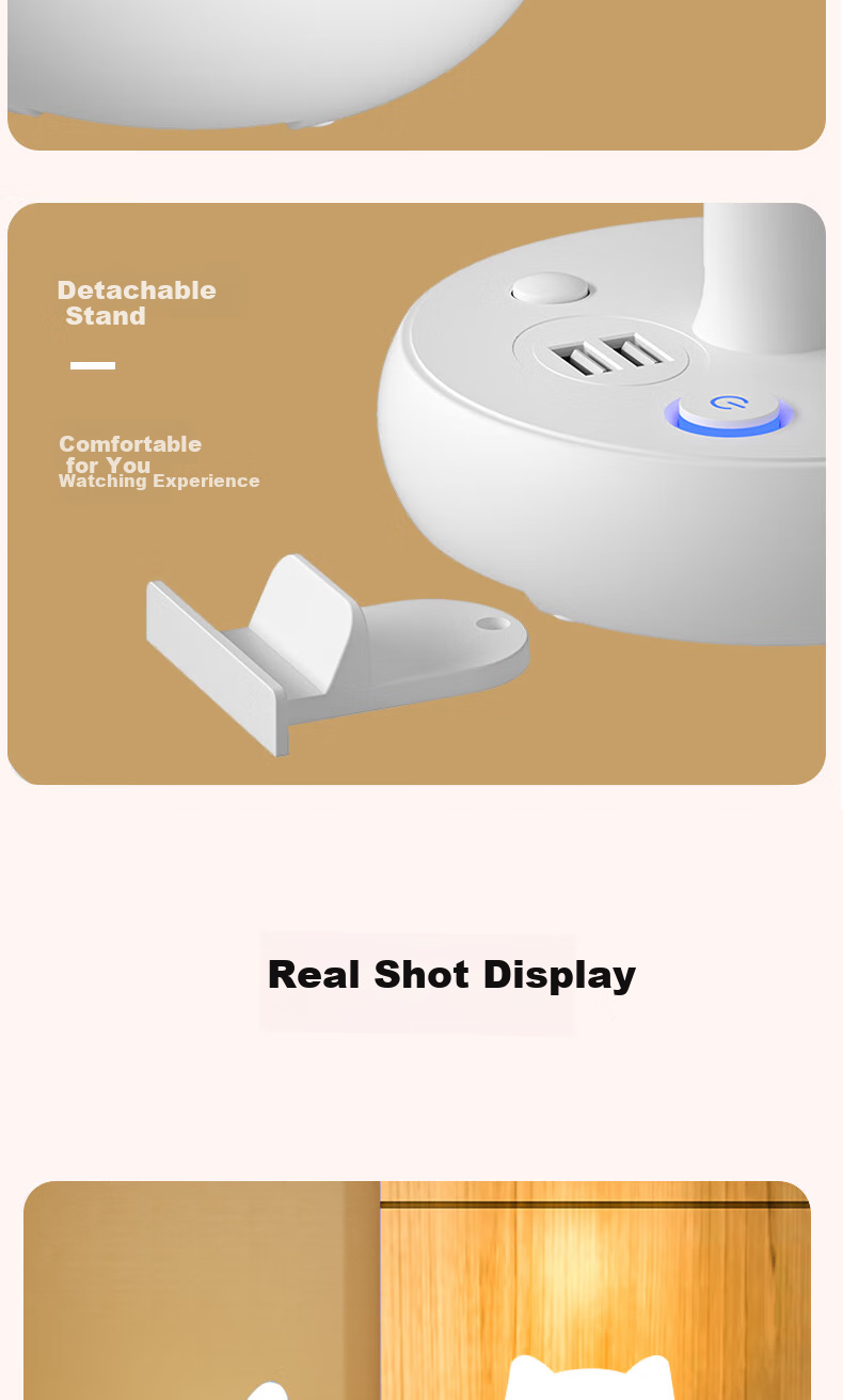 Jingqian Bedside Lamp, Reading Light, Night Light, Baby Feeding Lamp, Eye Protection Light for Dormitory Study And Socket Desk Lamp 10
