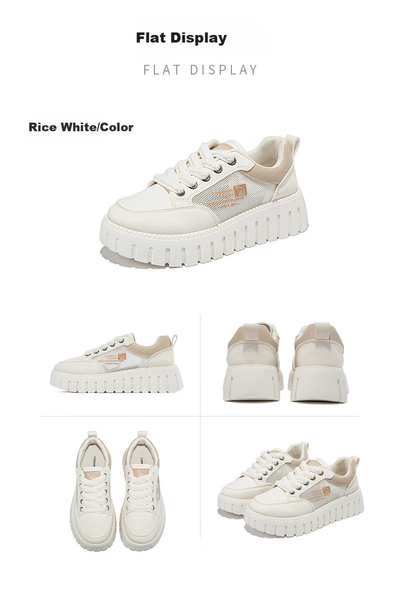 CARDANRO Women's Casual Shoes, 2025 New Thick-Soled Mesh Sneakers, Spring And Summer Women's Shoes, Small Size Breathable Comfortable Versatile Sports Shoes 17