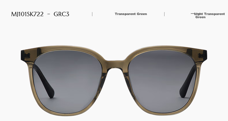 Mujiushi [Celebrity Style] Trendy Large Square Sunglasses, Face-Slimming, UV Protection, SK722 Obsidian Black 22