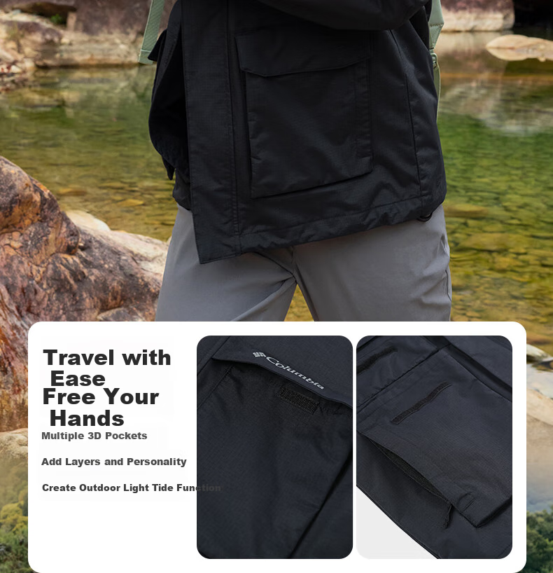 Columbia Outdoor, New 2025 Men's And Women's Waterproof Jacket, Casual Coat WE5369 8