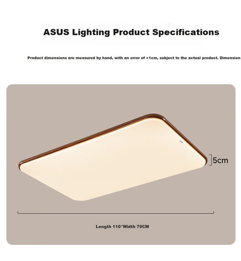 Huashuozhaoming American Walnut Eye Protection Light, Vintage French Style Bedroom Ceiling Lamp, Modern Minimalist Round Smart Lighting 19