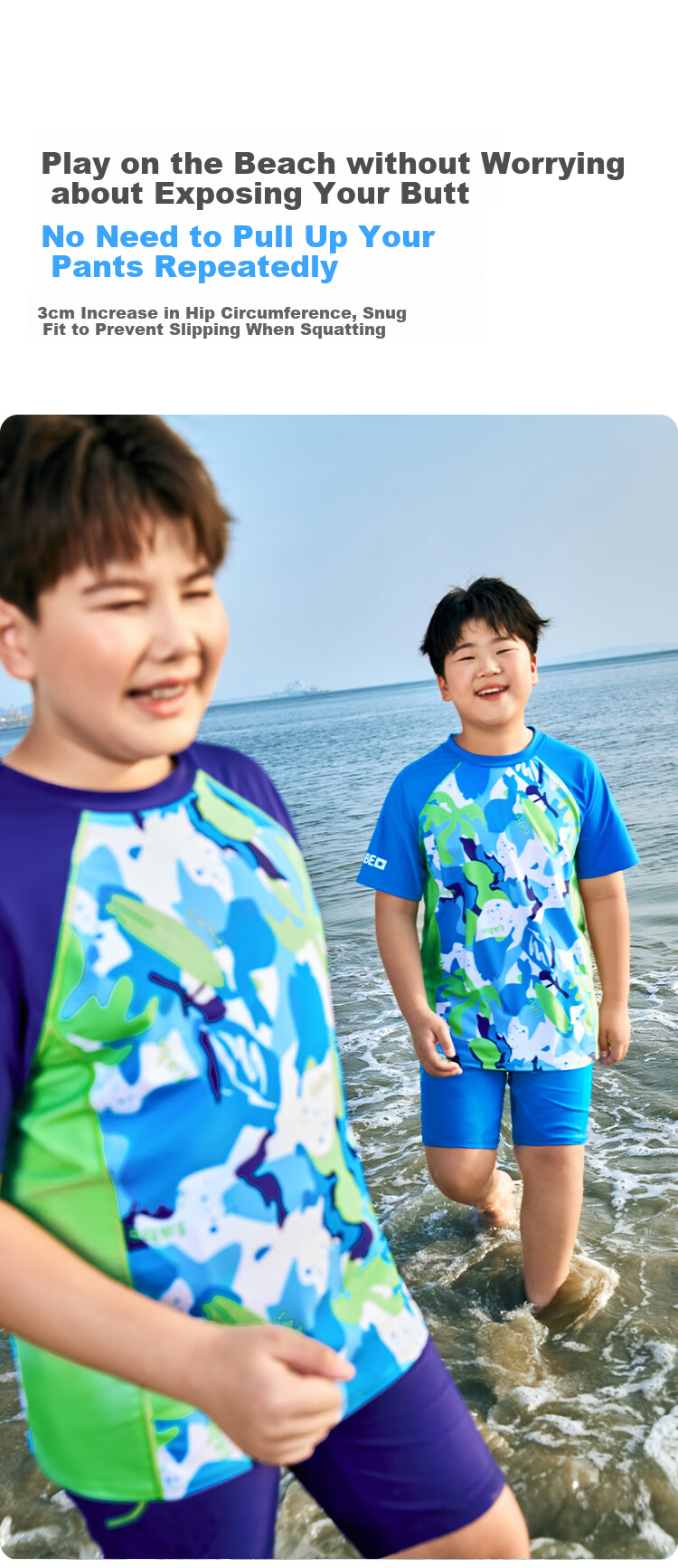 Xiaozhu Tuni Boys' Swimwear, Chlorine-Resistant Quick-Dry Children's Swimsuit, for Ages 6-12 Teenagers, Two-Piece Swimsuit for Older Childre 13